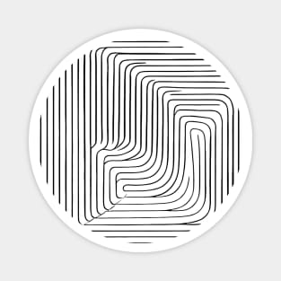 Not Perfect Lines | NOptical Illusion | Minimal Magic 1 Magnet